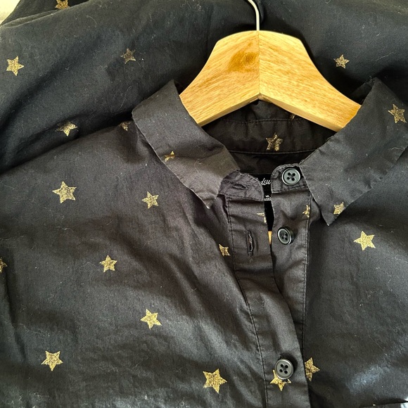Madewell Hi-Lo Star Print Button Down - Picture 5 of 12